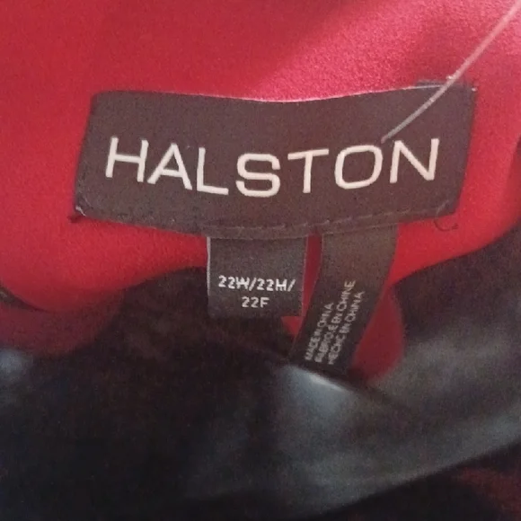 Halston Heritage Black and Brown Midi Dress, 22 - Picture 2 of 9